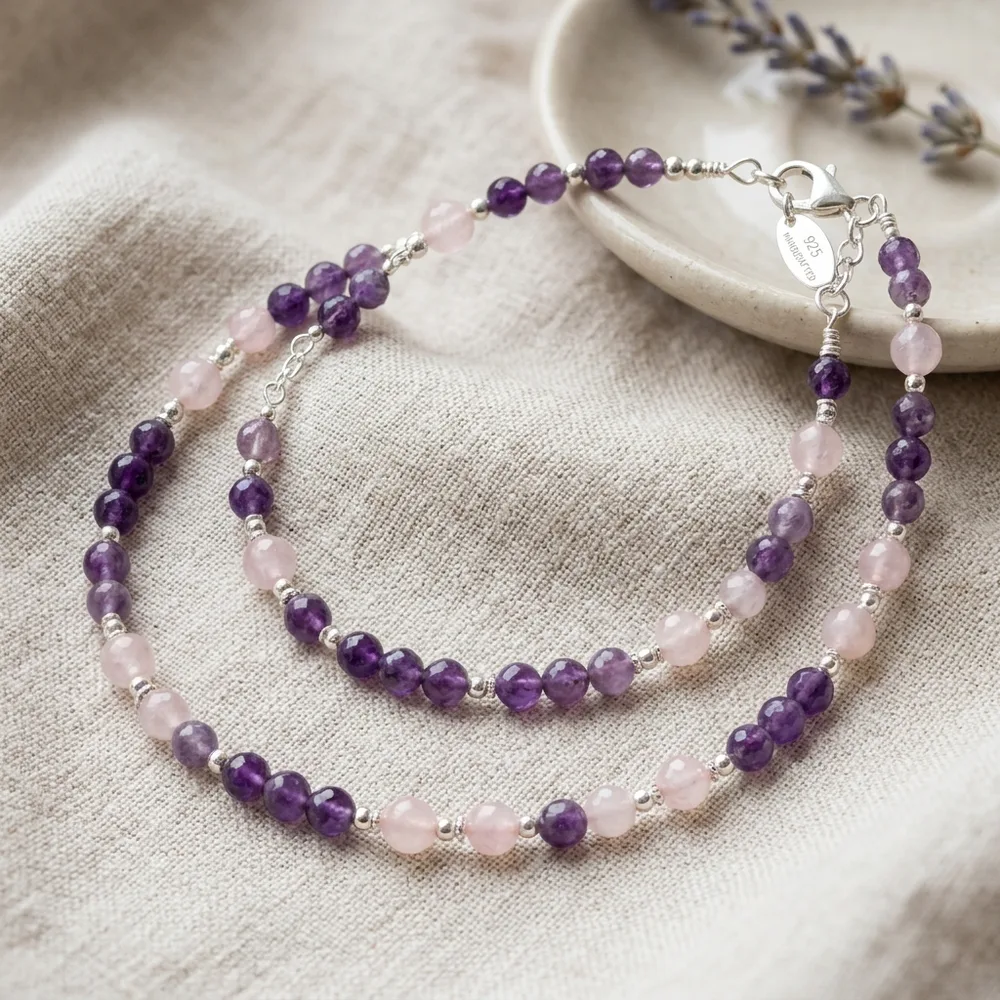 Amethyst & Rose Quartz Necklace